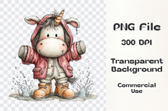 Whimsical Unicorn and Cow Clipart Product Image 3