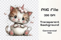 Whimsical Unicorn Cat Clipart Product Image 3