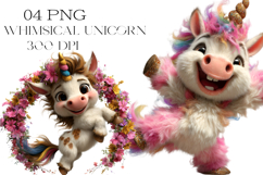 Whimsical Unicorn Clipart Product Image 1