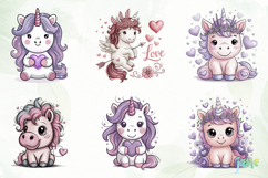 Whimsical Unicorn Clipart Product Image 3