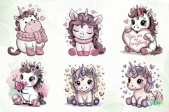 Whimsical Unicorn Clipart Product Image 2