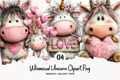 Whimsical Unicorn Clipart Png Product Image 1