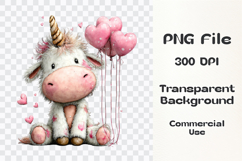 Whimsical Unicorn Clipart Png Product Image 3