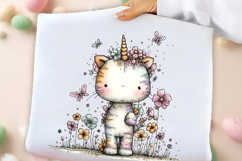 Whimsical Unicorn Day Cat Clipart Product Image 2