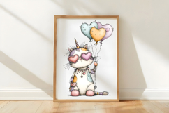 Whimsical Unicorn Day Cat Clipart Product Image 3