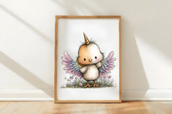 Whimsical Unicorn Day Chick Clipart Product Image 3
