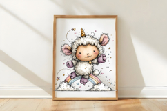 Whimsical Unicorn Day Sheep Clipart Product Image 3