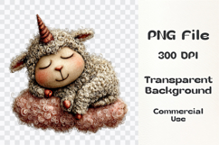 Whimsical Unicorn Sheep Clipart Product Image 3
