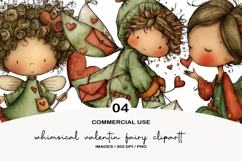 whimsical Valentin fairy clipart Product Image 1