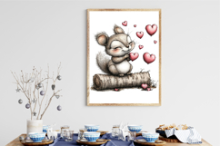 Whimsical Valentine Animal Clipart Product Image 3