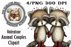 Whimsical Valentine Animal Couples Product Image 1