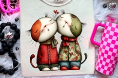 Whimsical Valentine Animal Couples Clipart Product Image 2