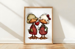 Whimsical Valentine Animal Couples Clipart Product Image 3