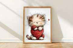 Whimsical Valentine Animals PNG Product Image 3