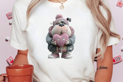 Whimsical Valentine Baron Cooper Bulldog Clipart Product Image 2