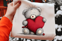 Whimsical Valentine Bear Clipart Product Image 2