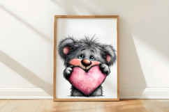 Whimsical Valentine Bear Clipart Product Image 3