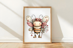Whimsical Valentine Bee Clipart Product Image 3