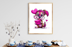 Whimsical Valentine Bella Dog Sublimation Clipart Product Image 3