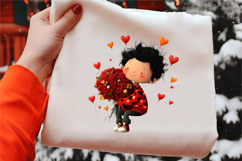 Whimsical Valentine Boy Clipart Product Image 2