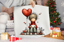 Whimsical Valentine Boy Clipart Product Image 2