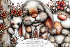 Whimsical valentine boy clipart - Valentine boy Png Product Image 1