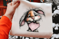 Whimsical Valentine Bunny Clipart Product Image 2