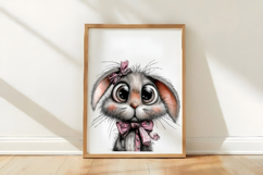 Whimsical Valentine Bunny Clipart Product Image 3
