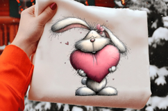 Whimsical Valentine Bunny Clipart Product Image 2