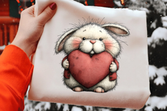 Whimsical Valentine Bunny Clipart Product Image 2