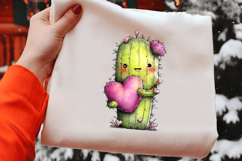 Whimsical Valentine Cactus Clipart Product Image 2