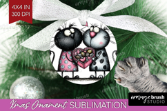 Whimsical Cat Ornament PNG - Valentines Day PNG Sublimation Product Image 1