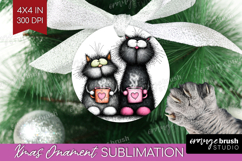 Whimsical Cat Ornament PNG - Valentines Day PNG Sublimation Product Image 1