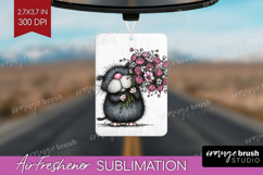 Whimsical Cat Air Freshener PNG - Valentines Day PNG Product Image 1