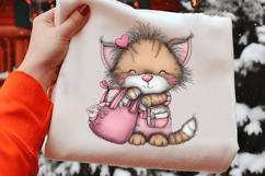 Whimsical Valentine Cat Clipart Product Image 2