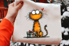 Whimsical Valentine Cat Png Product Image 2