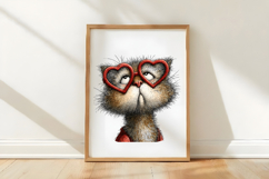 Whimsical Valentine Cat Clipart Product Image 3