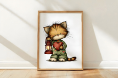 Whimsical Valentine Cat Clipart Product Image 3
