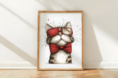 Whimsical Valentine Cat Clipart Product Image 3