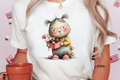 Whimsical Valentine Cat Clipart Png Product Image 2