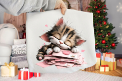 Whimsical Valentine Cat Love Letter Clipart Product Image 2