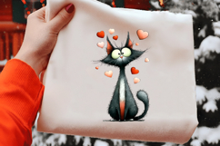 Whimsical Valentine Cats Clipart Product Image 2