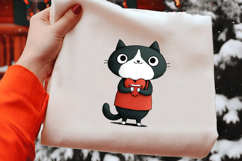 Whimsical Valentine Cats Clipart Product Image 2