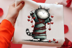 Whimsical Valentine Cats Clipart Product Image 2