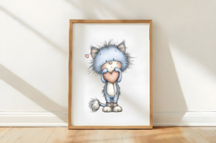 Whimsical Valentine Cats Clipart Product Image 3