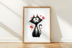 Whimsical Valentine Cats Clipart Product Image 3