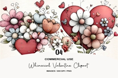Whimsical Valentine Clipart Product Image 1
