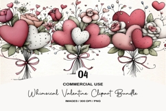 Whimsical Valentine Clipart Sublimation Product Image 1