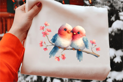 Whimsical Valentine Couple Birds Clipart Product Image 2