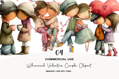 Whimsical Valentine Couple Clipart Product Image 1